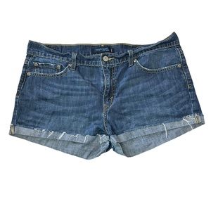 LEVI'S Boyfriend 513 Dark Wash Jean Shorts Juniors Size 11 EUC